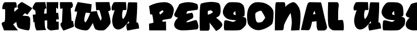 KHIWU Personal Use font