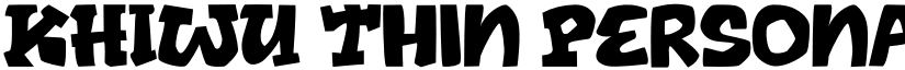 KHIWU Thin Personal Use font