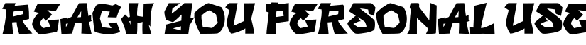 REACH YOU PERSONAL USE font