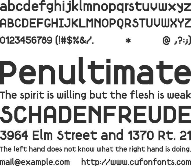 Fortyfive font preview