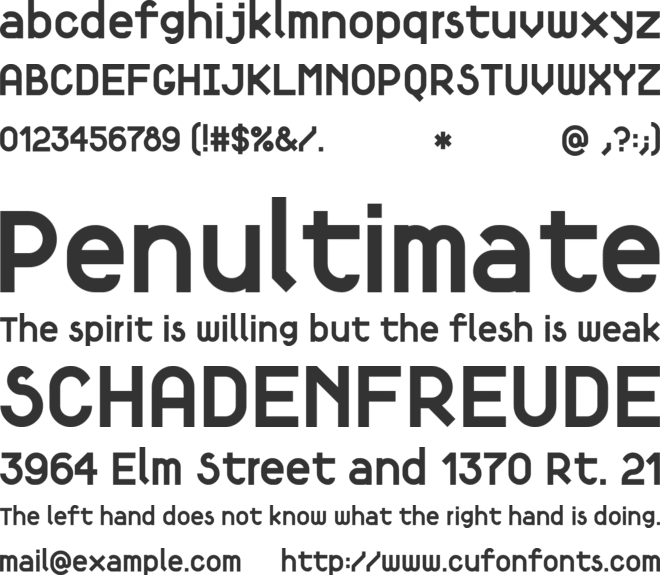Fortyfive font preview