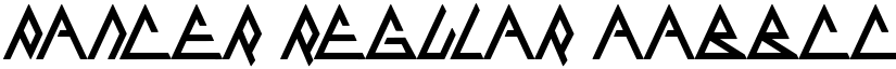 Pancer Regular font