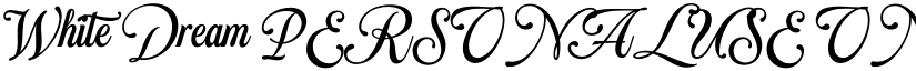 White Dream PERSONAL USE ONLY Regular font