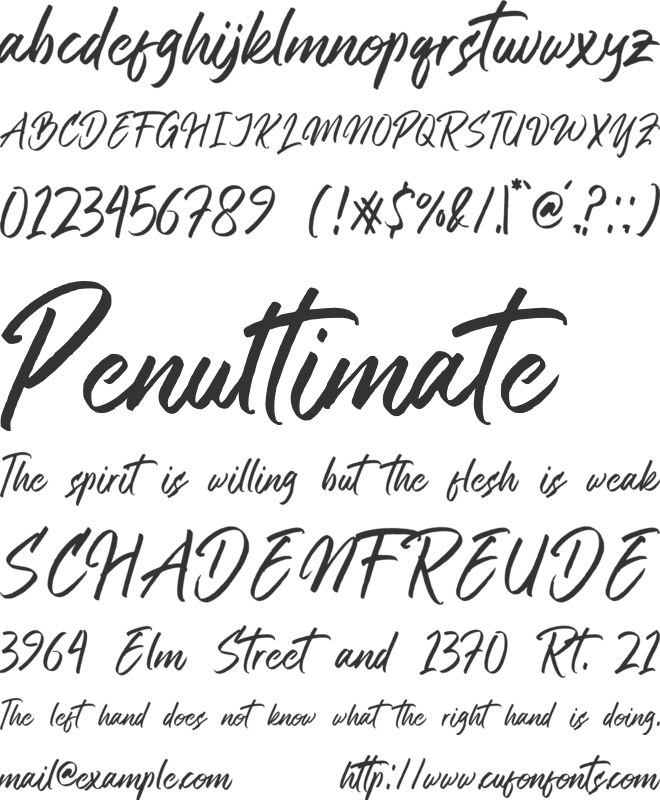 Belliocah font preview