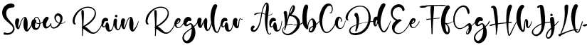 Snow Rain Regular font