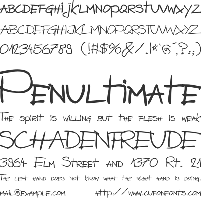 Bazgroły font preview