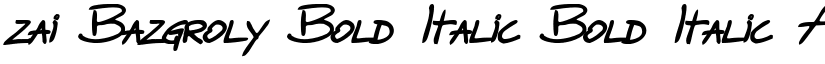 zai Bazgroly Bold Italic Bold Italic font
