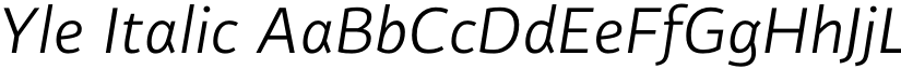 Yle Italic font