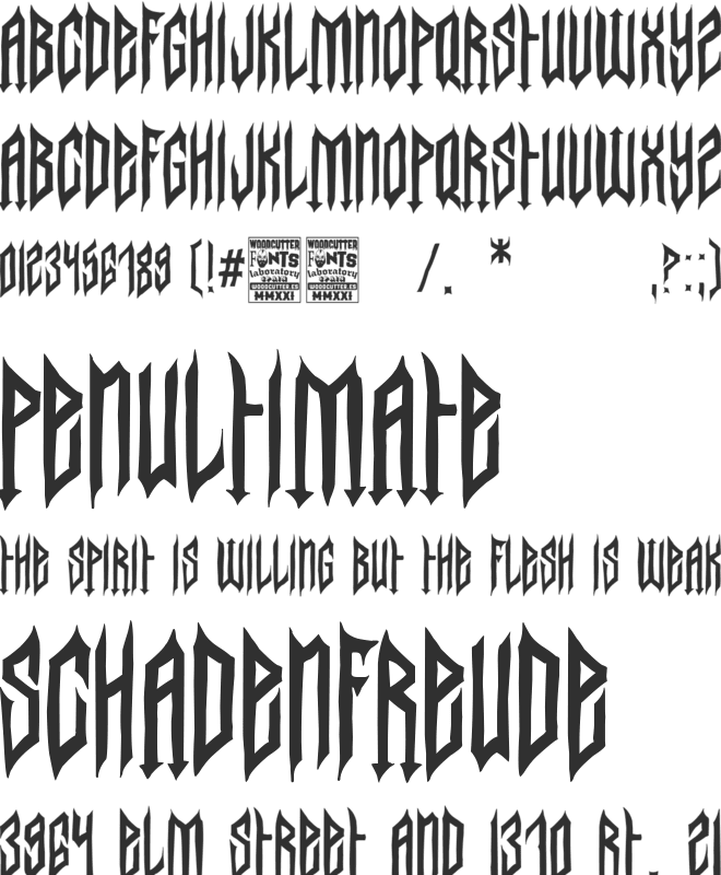 Berlin Dark Party font preview
