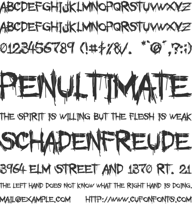 GRAPHIC PSYCHOPATHY font preview