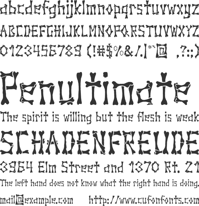 John Bones font preview