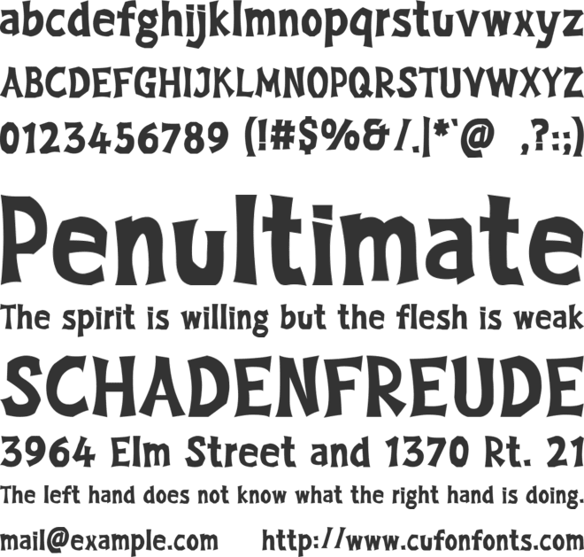 Mystery-Day font preview