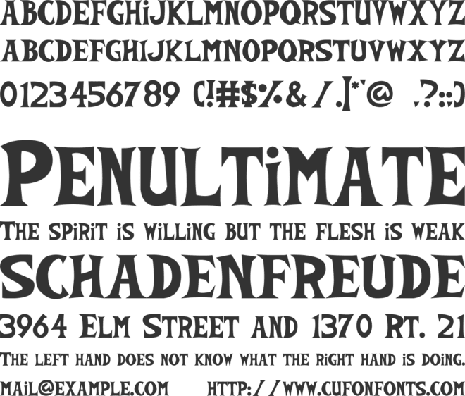 Spook Ville font preview