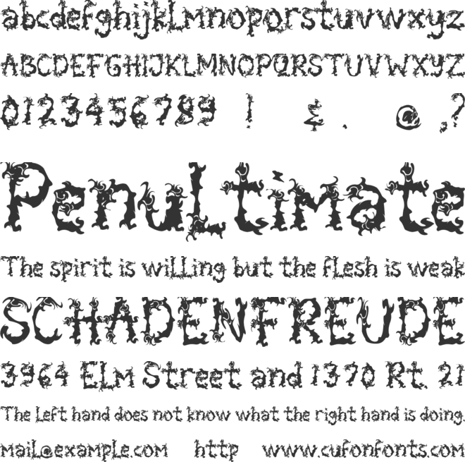 Spooky Flames - Personal Use font preview