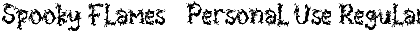 Spooky Flames - Personal Use Regular font