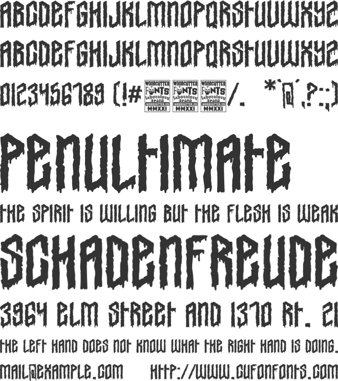 Gothic Vendetta font preview