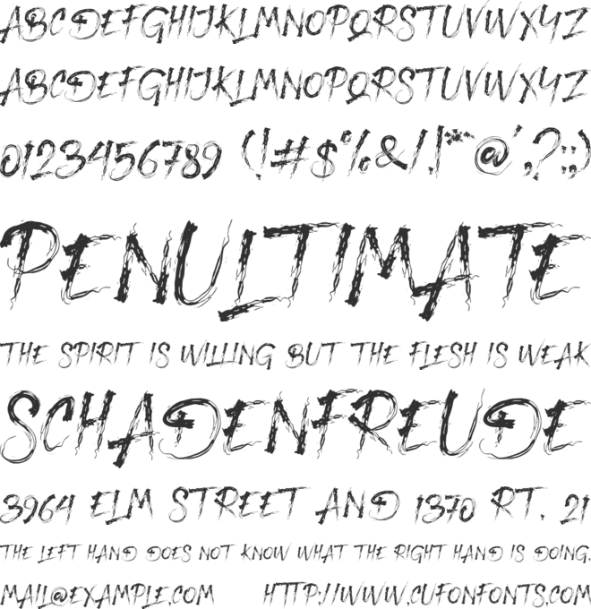 Blood Scratch - Personal Use font preview