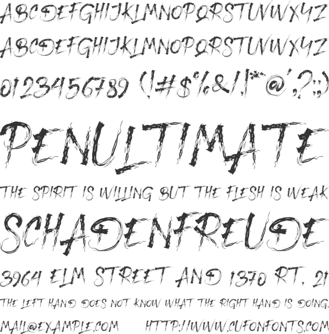 Blood Scratch - Personal Use font preview