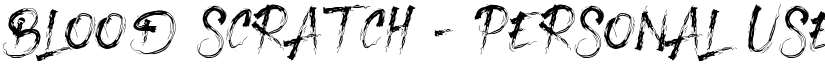 Blood Scratch - Personal Use Regular font