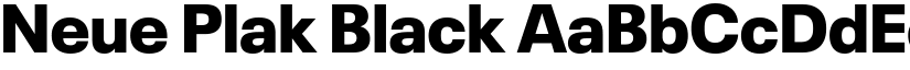 Neue Plak Black font