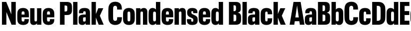 Neue Plak Condensed Black font