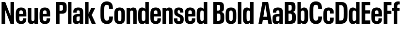 Neue Plak Condensed Bold font
