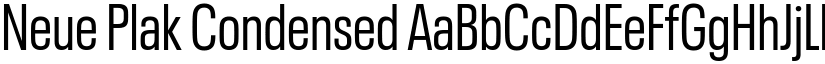 Neue Plak Condensed font