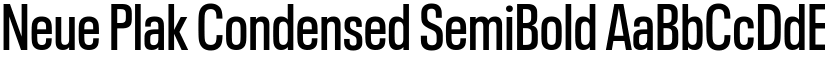 Neue Plak Condensed SemiBold font