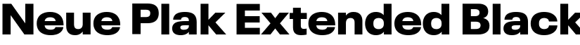 Neue Plak Extended Black font