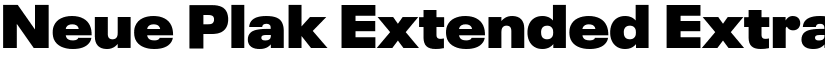 Neue Plak Extended Extra Black font