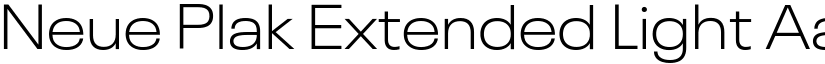 Neue Plak Extended Light font