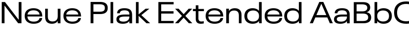 Neue Plak Extended font