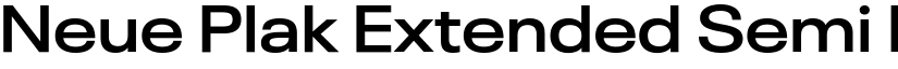Neue Plak Extended Semi Bold font