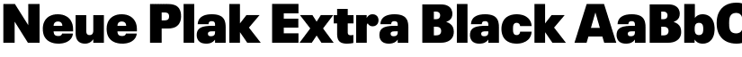 Neue Plak Extra Black font