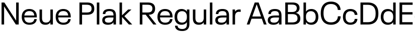 Neue Plak Regular font