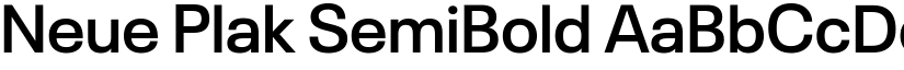 Neue Plak SemiBold font
