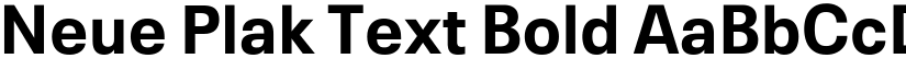 Neue Plak Text Bold font