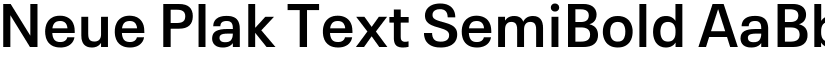 Neue Plak Text SemiBold font