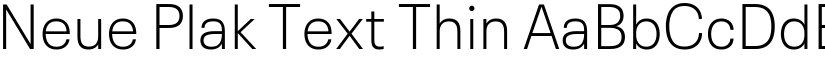 Neue Plak Text Thin font