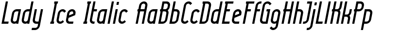 Lady Ice Italic font