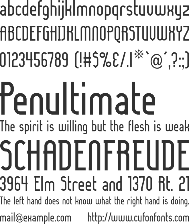 Lady Ice font preview