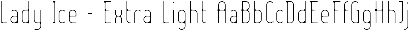 Lady Ice - Extra Light font