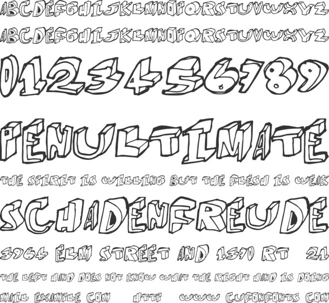 MoreDimension font preview