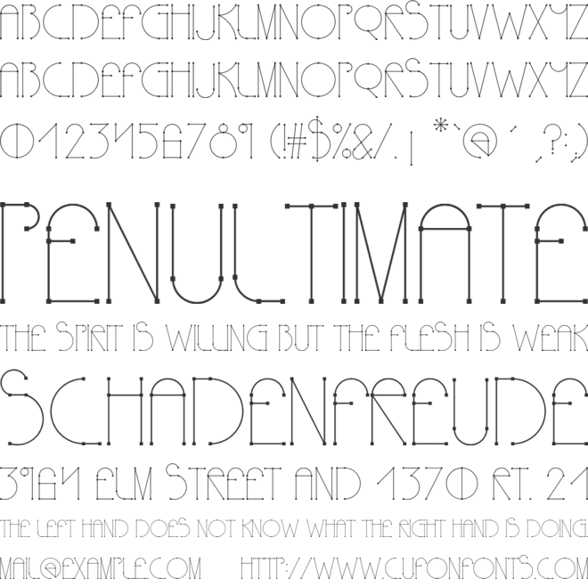 Polyline Typo font preview