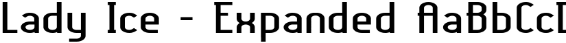 Lady Ice - Expanded font