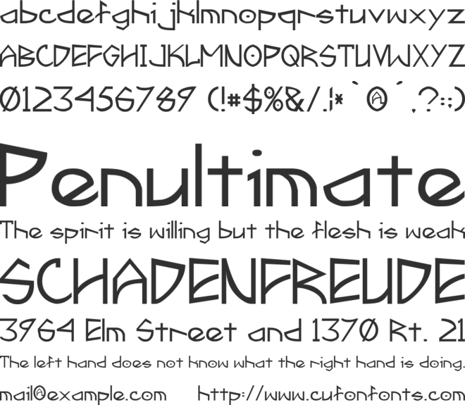 Fractyl font preview