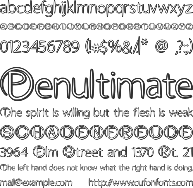 Atheist font preview