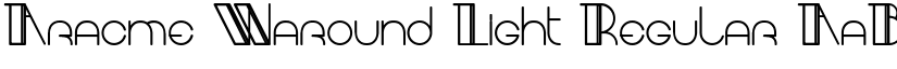 Aracme Waround Light Regular font