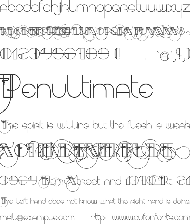 Aracme Waround font preview
