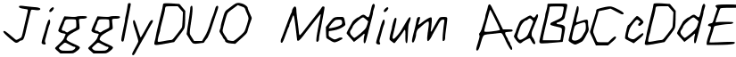 JigglyDUO Medium font